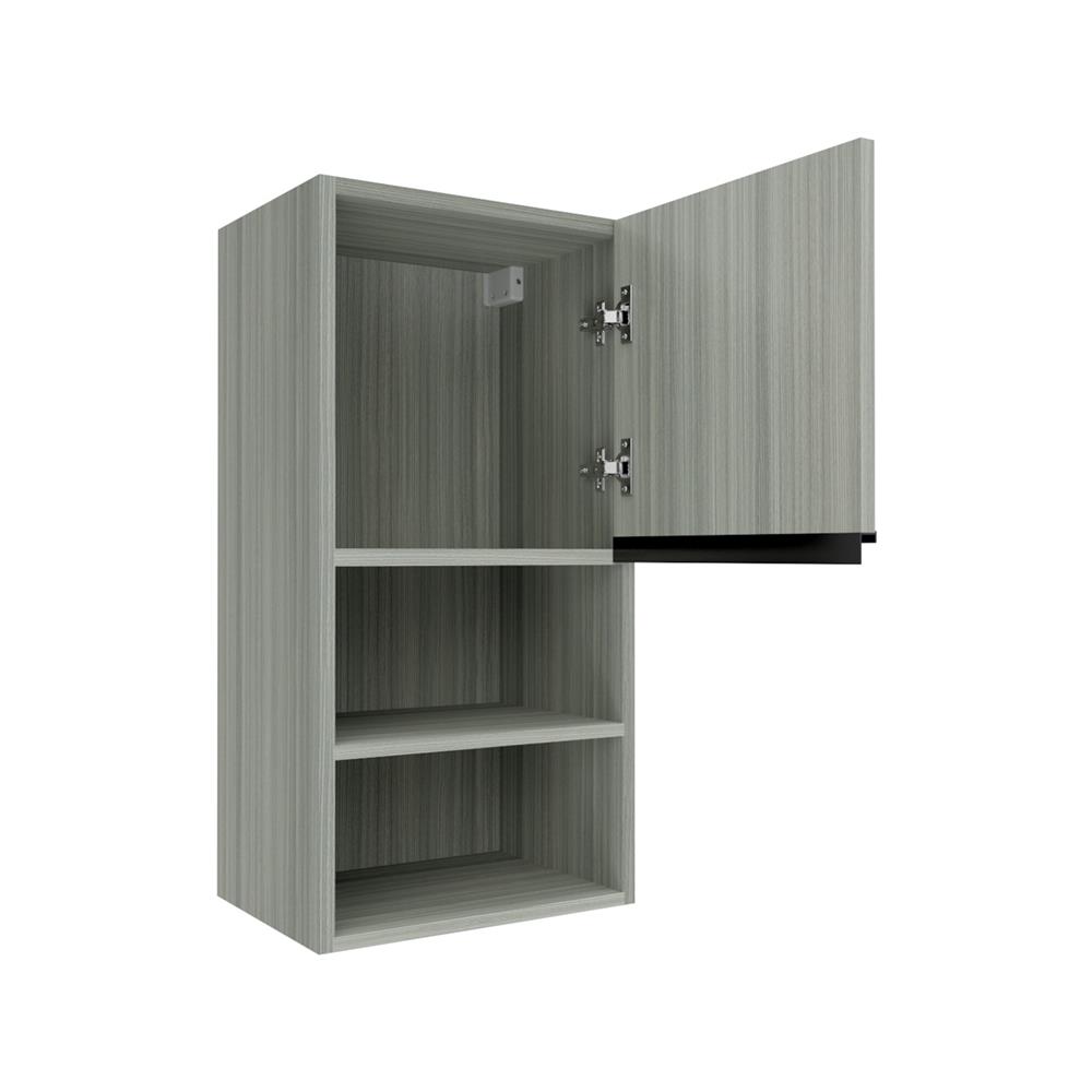 ตู้แขวนเดี่ยวบานเรียบพร้อมชั้น JUPITER SILKY LIGHT 40x80 ซม. สีเทา