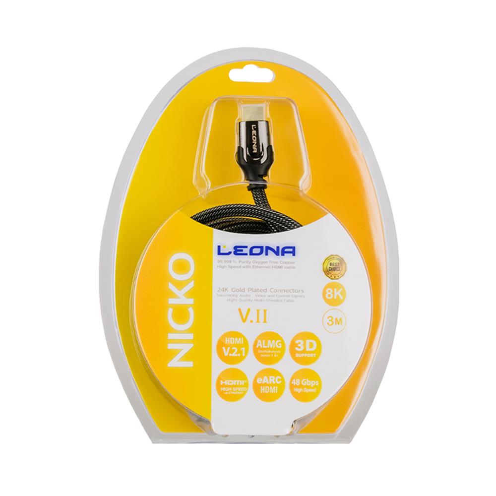 สาย HDMI (2.1) LEONA NICKO 8K 3 ม. V.II