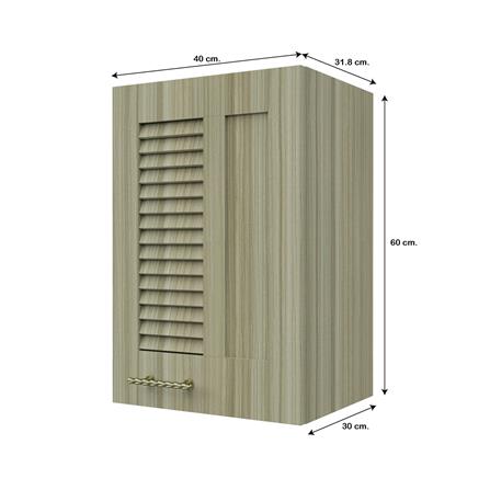 ตู้แขวนเดี่ยวเกล็ดผสม JUPITER GLORY TEAK 40x60 ซม. สีน้ำตาล_4
