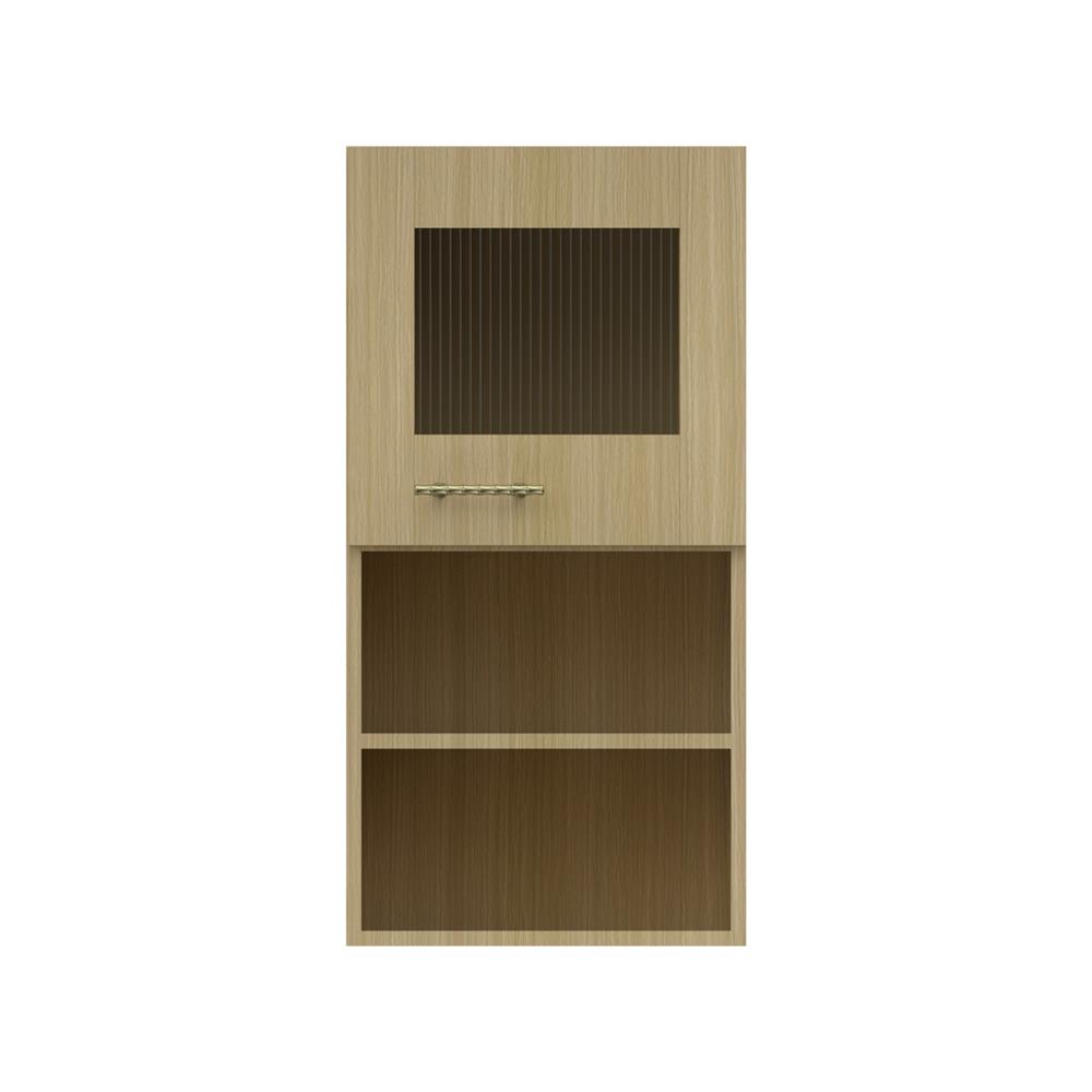 ตู้แขวนเดี่ยวบานกระจกพร้อมชั้น JUPITER MINERVA 40x80 ซม. สีน้ำตาล