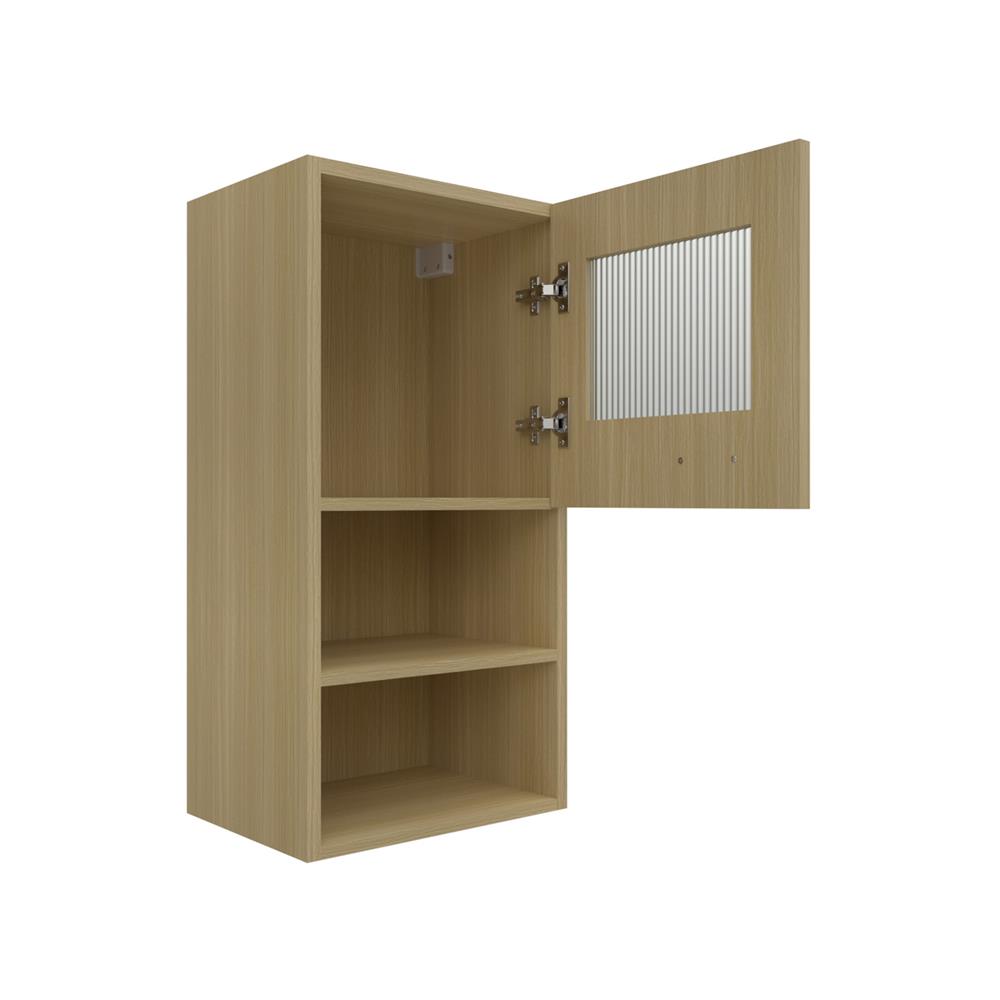 ตู้แขวนเดี่ยวบานกระจกพร้อมชั้น JUPITER MINERVA 40x80 ซม. สีน้ำตาล