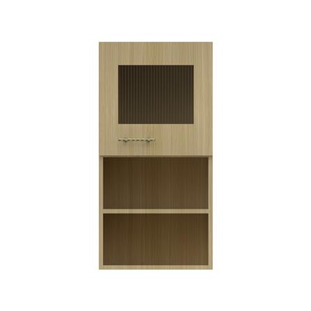 ตู้แขวนเดี่ยวบานกระจกพร้อมชั้น JUPITER MINERVA 40x80 ซม. สีน้ำตาล_1
