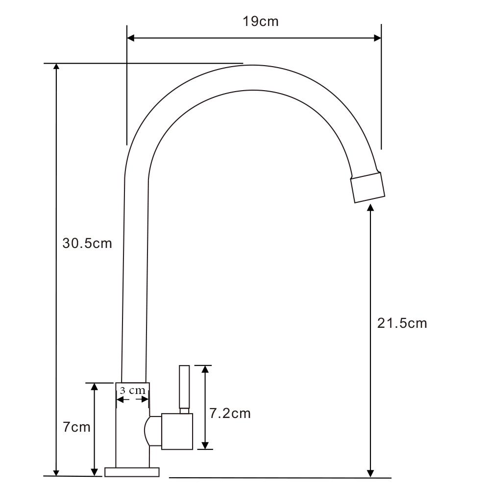 ก๊อกซิงค์เดี่ยวเคาน์เตอร์ NOVABATH NVB-KT218B สีดำ