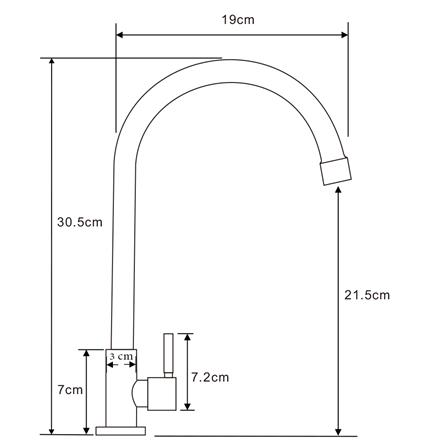 ก๊อกซิงค์เดี่ยวเคาน์เตอร์ NOVABATH NVB-KT218B สีดำ_1
