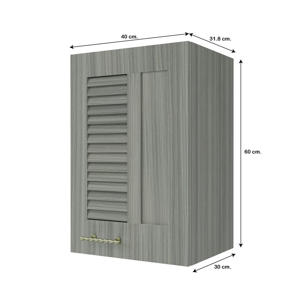 ตู้แขวนเดี่ยวเกล็ดผสม JUPITER GLORY LIGHT 40x60 ซม. สีเทา