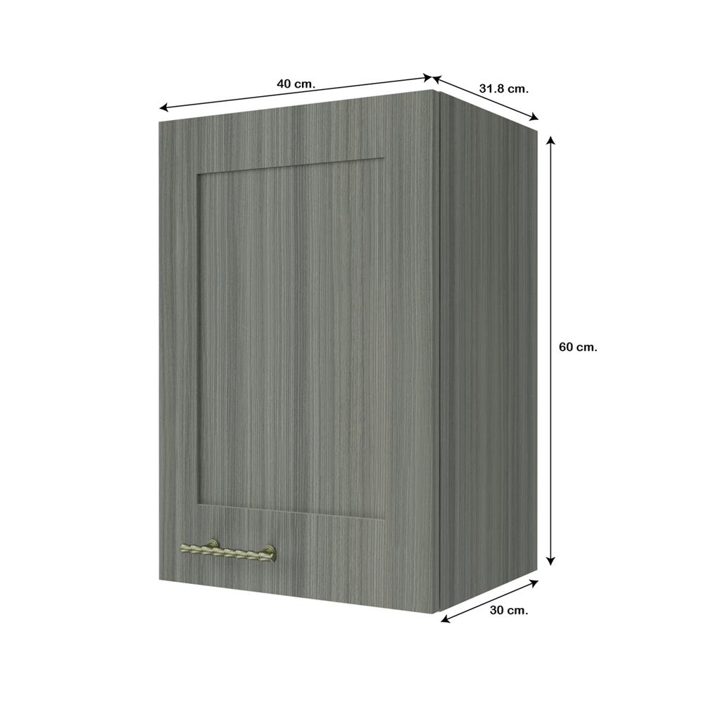 ตู้แขวนเดี่ยวบานเรียบ JUPITER GLORY LIGHT 40x60 ซม. สีเทา