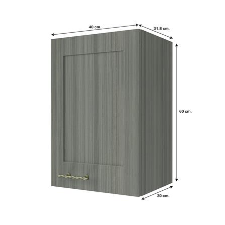 ตู้แขวนเดี่ยวบานเรียบ JUPITER GLORY LIGHT 40x60 ซม. สีเทา_4