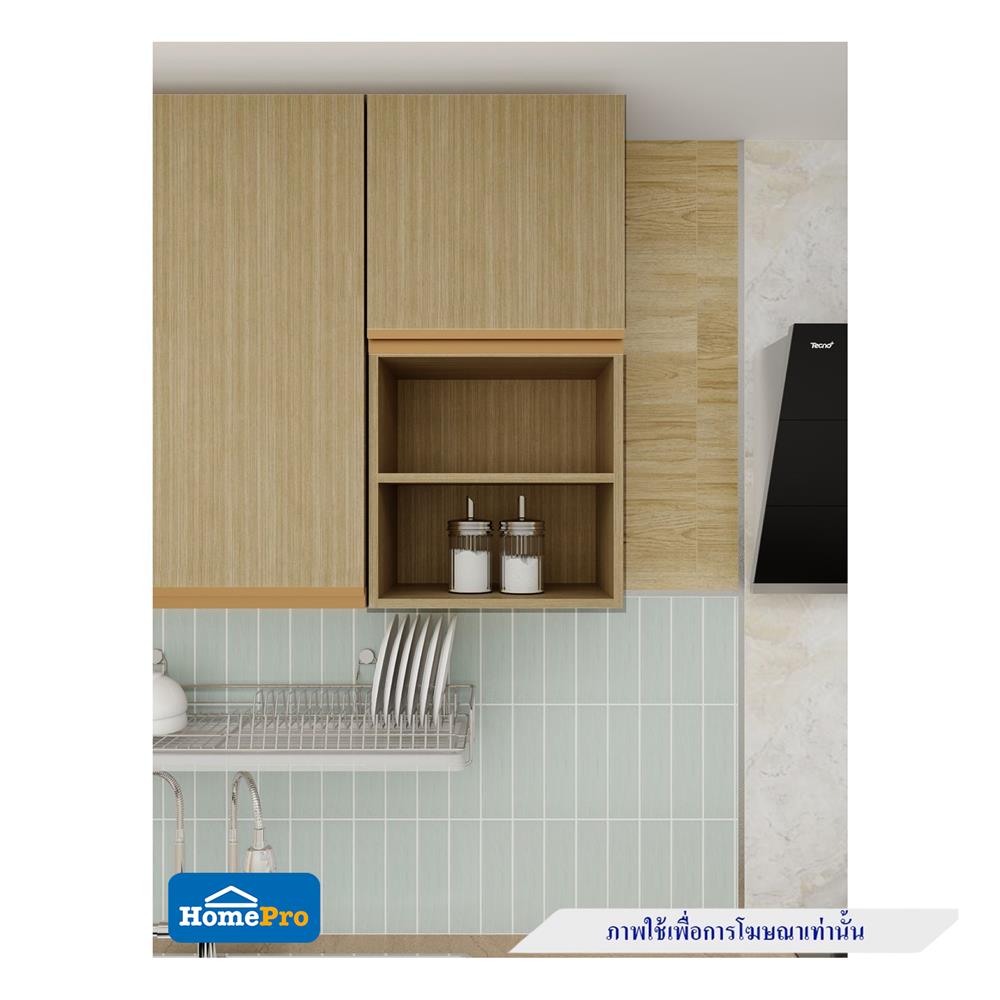 ตู้แขวนเดี่ยวบานเรียบพร้อมชั้น JUPITER SILKY WOODS 40x80 ซม. สีน้ำตาล