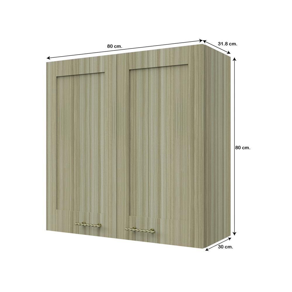 ตู้แขวนคู่ JUPITER GLORY TEAK 80x80 ซม. สีน้ำตาล