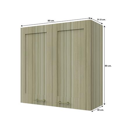 ตู้แขวนคู่ JUPITER GLORY TEAK 80x80 ซม. สีน้ำตาล_5