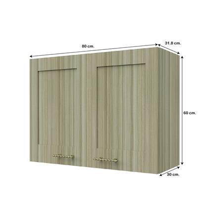 ตู้แขวนคู่ JUPITER GLORY TEAK 80x60 ซม. สีน้ำตาล_4