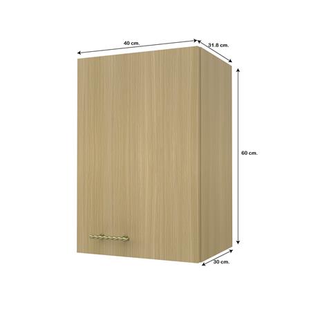 ตู้แขวนเดี่ยวบานทึบ JUPITER MINERVA 40x60 ซม. สีน้ำตาล_4