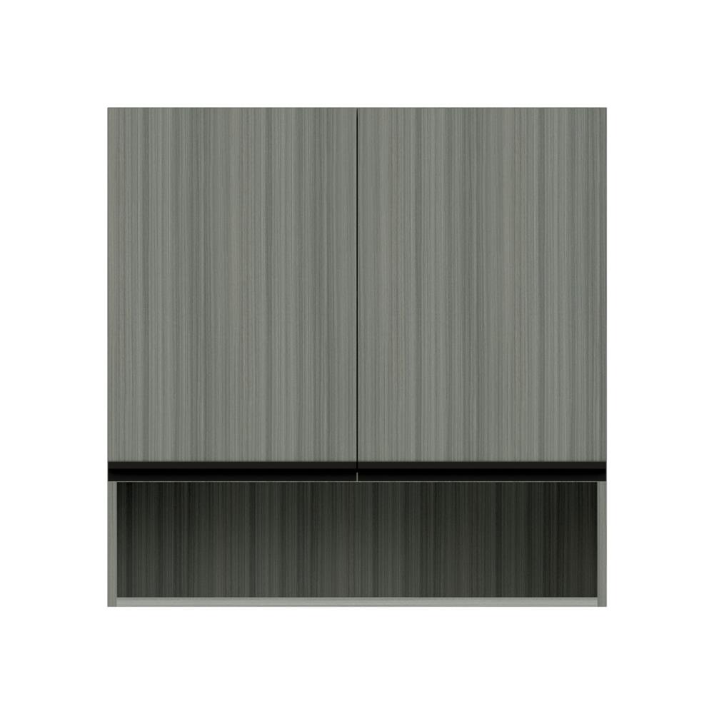 ตู้แขวนคู่บานทึบพร้อมชั้นโล่ง JUPITER SILKY LIGHT 80x80 ซม. สีเทา