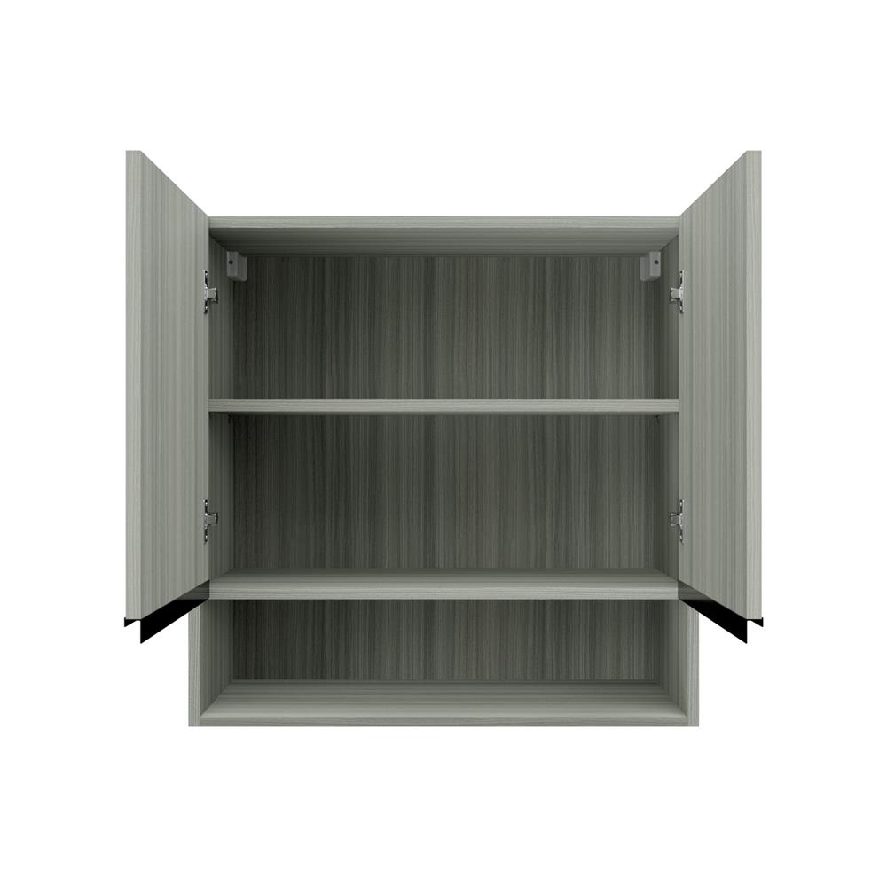 ตู้แขวนคู่บานทึบพร้อมชั้นโล่ง JUPITER SILKY LIGHT 80x80 ซม. สีเทา