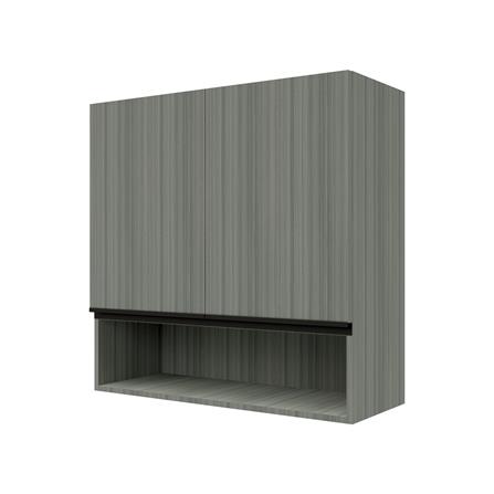 ตู้แขวนคู่บานทึบพร้อมชั้นโล่ง JUPITER SILKY LIGHT 80x80 ซม. สีเทา