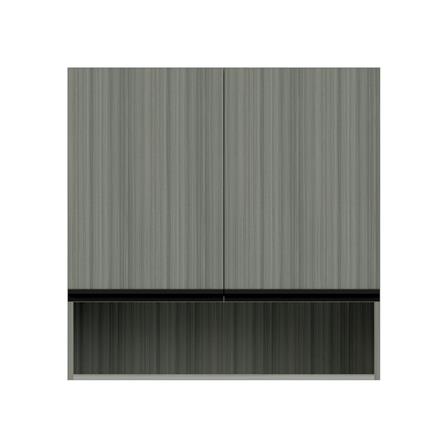 ตู้แขวนคู่บานทึบพร้อมชั้นโล่ง JUPITER SILKY LIGHT 80x80 ซม. สีเทา_1