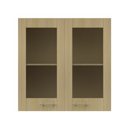 ตู้แขวนคู่บานกระจก JUPITER MINERVA 80x80 ซม. สีน้ำตาล_1