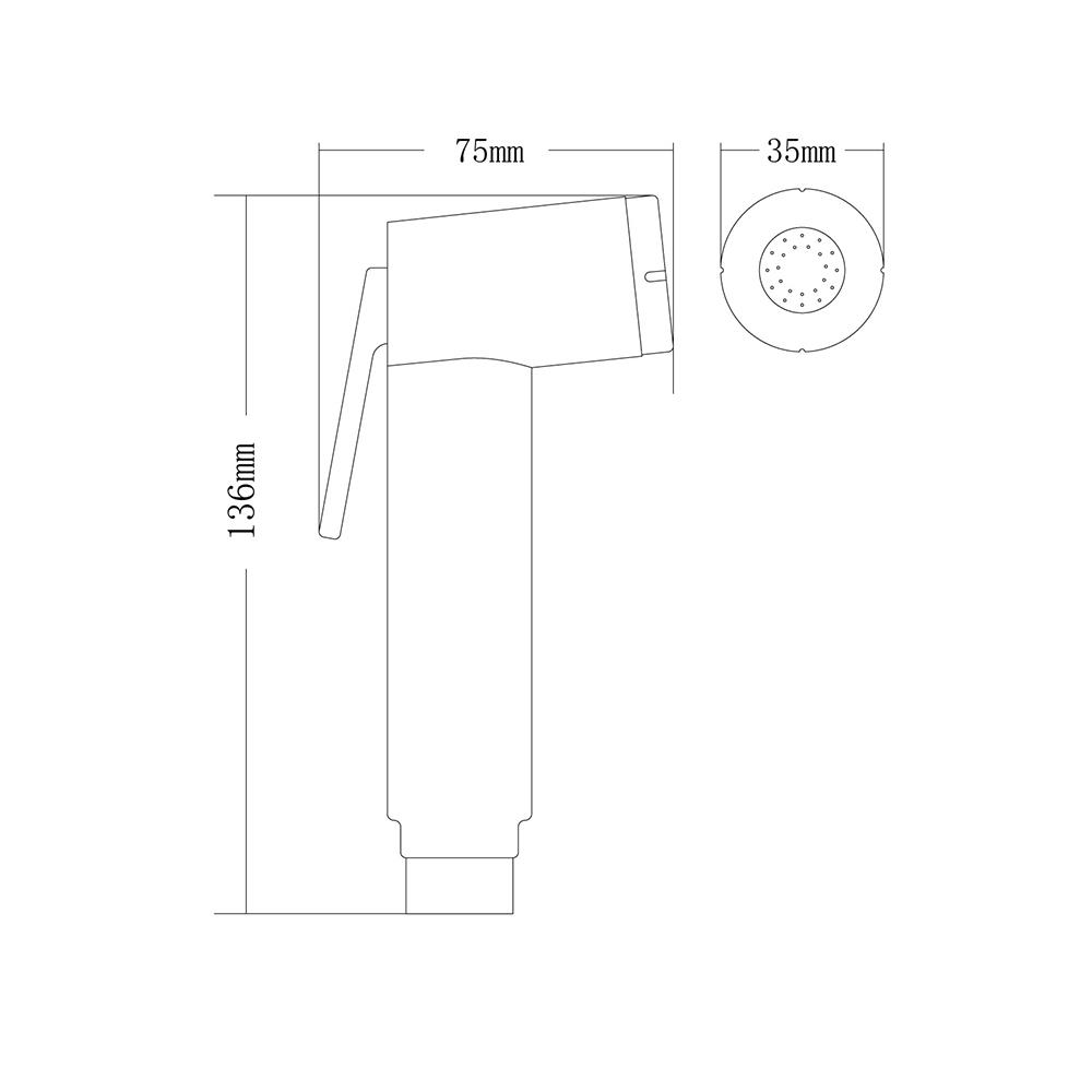 สายฉีดชำระครบชุด NOVABATH NVB-SY013W สีขาว
