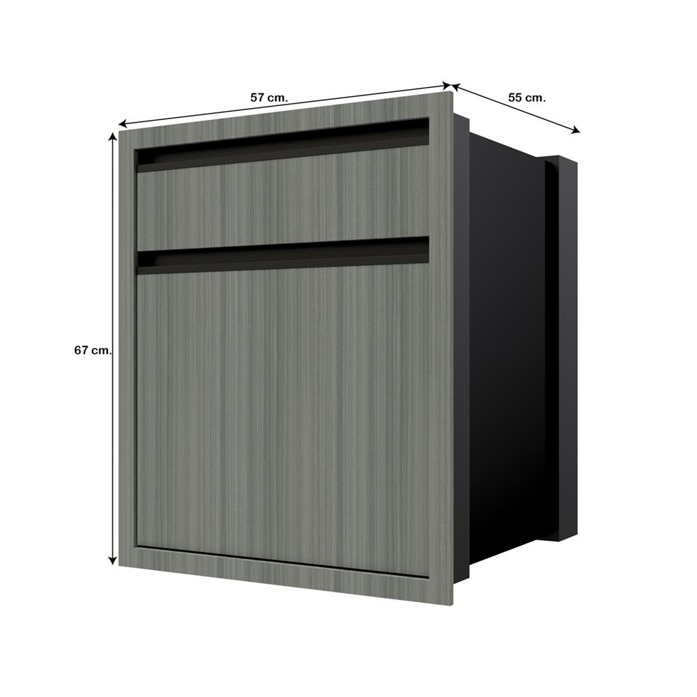 ตู้ลิ้นชัก 2 ชั้น JUPITER SILKY LIGHT 52x63 ซม. สีเทา