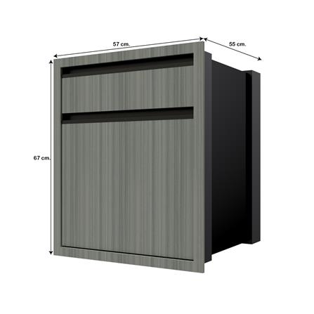 ตู้ลิ้นชัก 2 ชั้น JUPITER SILKY LIGHT 52x63 ซม. สีเทา_4