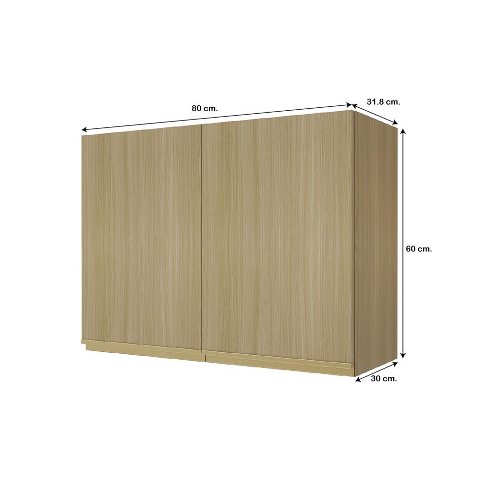 ตู้แขวนคู่ JUPITER SILKY WOODS 80x60 ซม. สีน้ำตาล