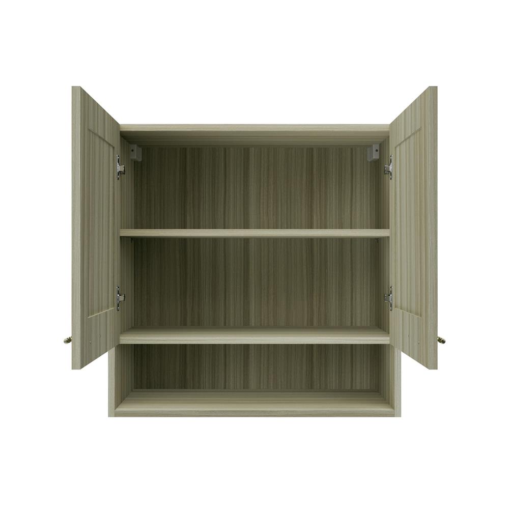 ตู้แขวนคู่บานทึบพร้อมชั้นโล่ง JUPITER GLORY TEAK 80x80 ซม. สีน้ำตาล