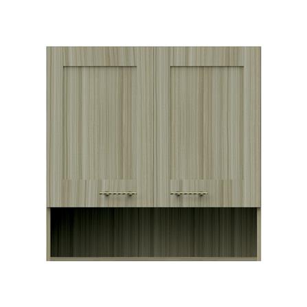 ตู้แขวนคู่บานทึบพร้อมชั้นโล่ง JUPITER GLORY TEAK 80x80 ซม. สีน้ำตาล_1