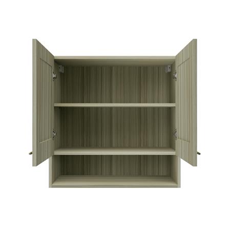 ตู้แขวนคู่บานทึบพร้อมชั้นโล่ง JUPITER GLORY TEAK 80x80 ซม. สีน้ำตาล_2