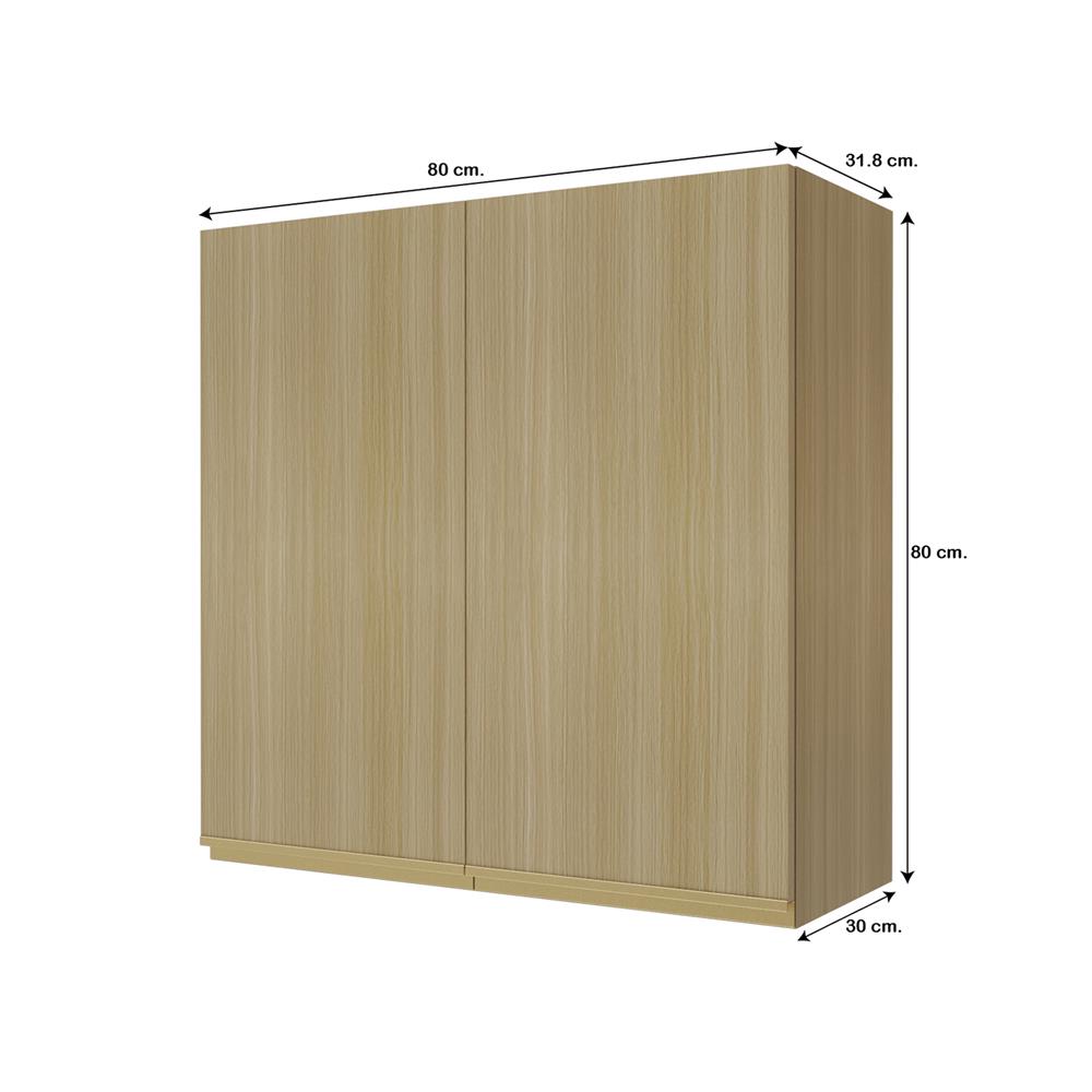 ตู้แขวนคู่ JUPITER SILKY WOODS 80x80 ซม. สีน้ำตาล