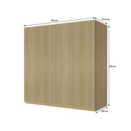 ตู้แขวนคู่ JUPITER SILKY WOODS 80x80 ซม. สีน้ำตาล_5