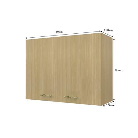 ตู้แขวนคู่บานทึบ JUPITER MINERVA 80x60 ซม. สีน้ำตาล_4