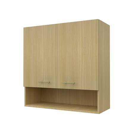 ตู้แขวนคู่บานทึบพร้อมชั้นโล่ง JUPITER MINERVA 80x80 ซม. สีน้ำตาล