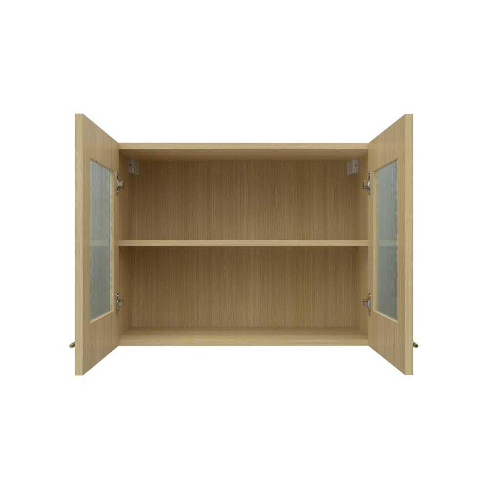 ตู้แขวนคู่บานกระจก JUPITER MINERVA 80x60 ซม. สีน้ำตาล