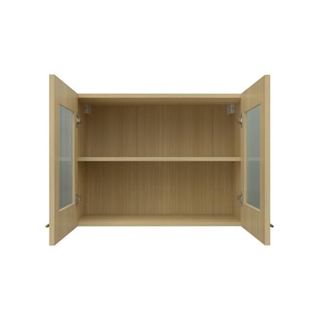 ตู้แขวนคู่บานกระจก JUPITER MINERVA 80x60 ซม. สีน้ำตาล_2