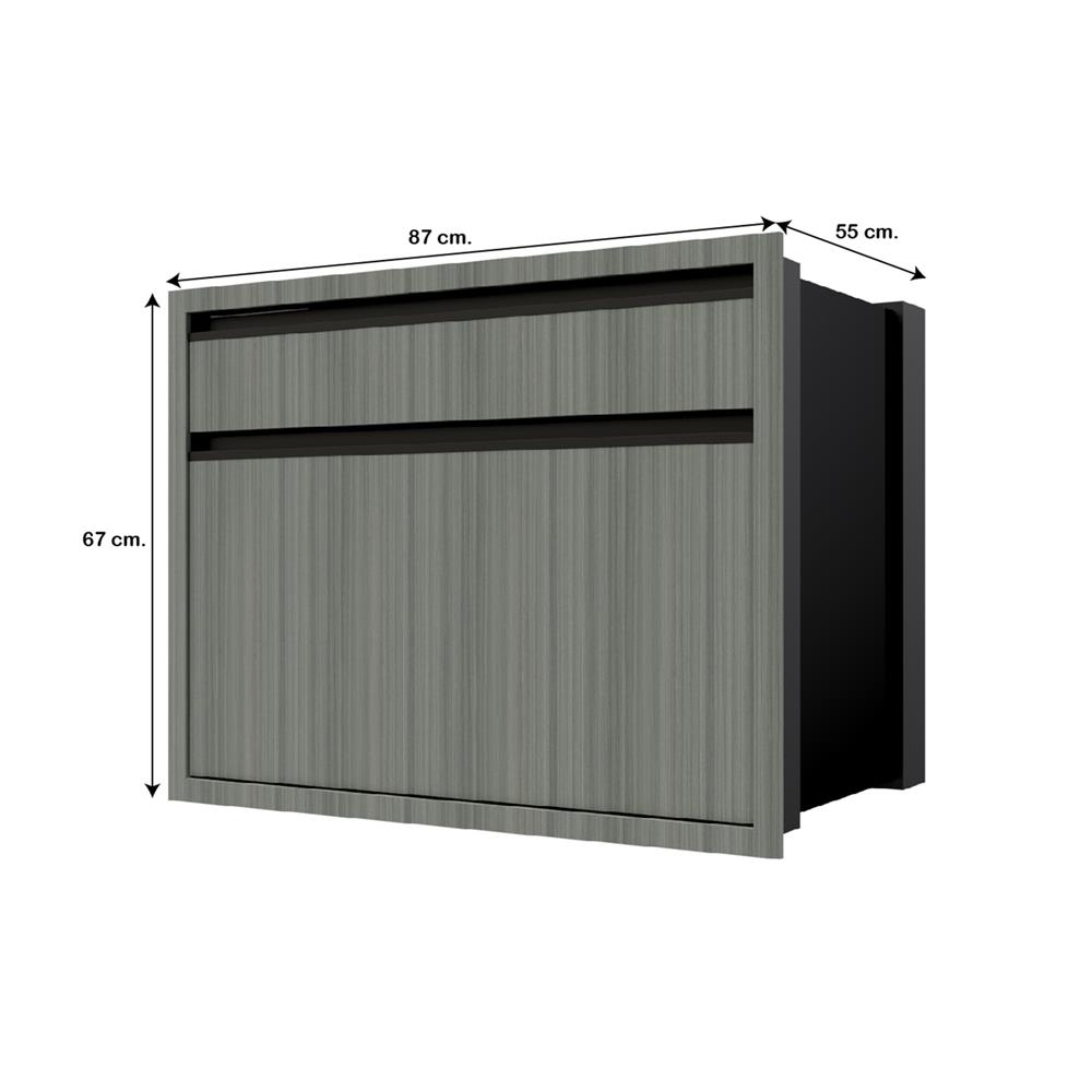 ตู้ลิ้นชัก 2 ชั้น JUPITER SILKY LIGHT 82x63 ซม. สีเทา