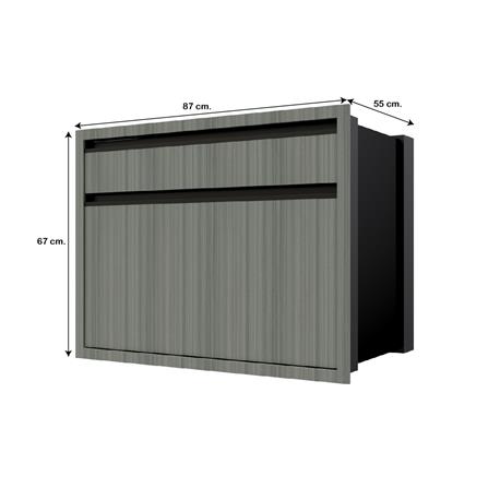 ตู้ลิ้นชัก 2 ชั้น JUPITER SILKY LIGHT 82x63 ซม. สีเทา_3