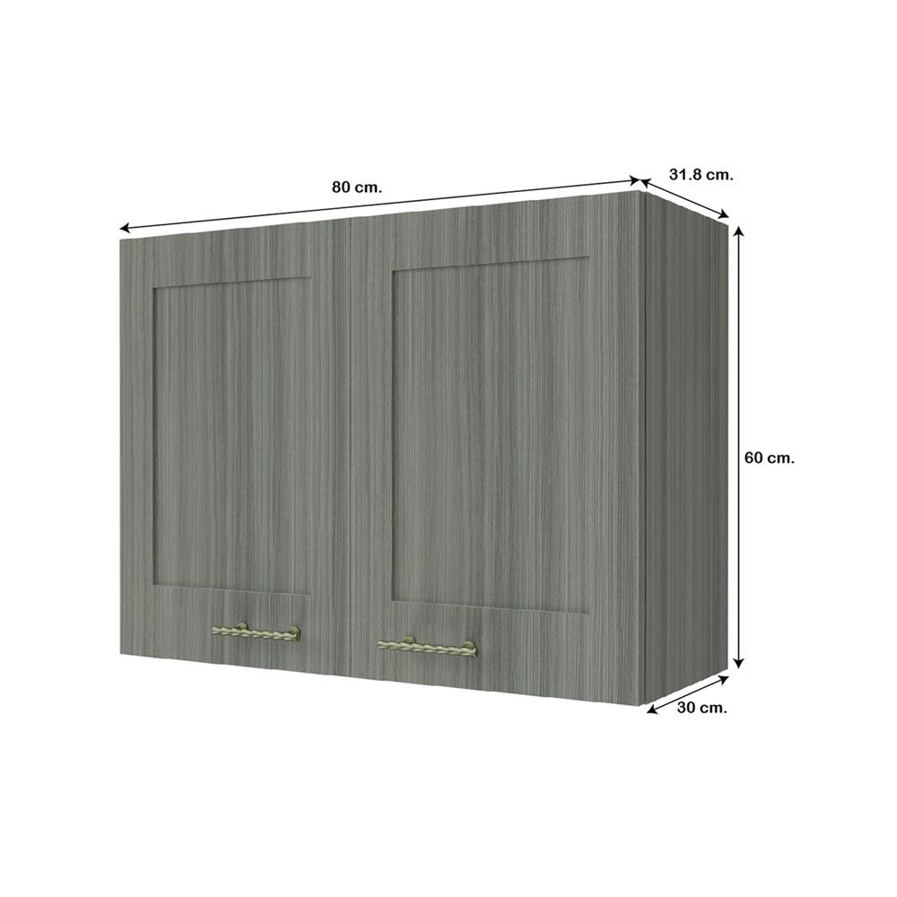 ตู้แขวนคู่ JUPITER GLORY LIGHT 80x60 ซม. สีเทา