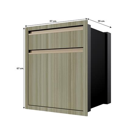 ตู้ลิ้นชัก 2 ชั้น JUPITER SILKY TEAK 52x63 ซม. สีน้ำตาล_3