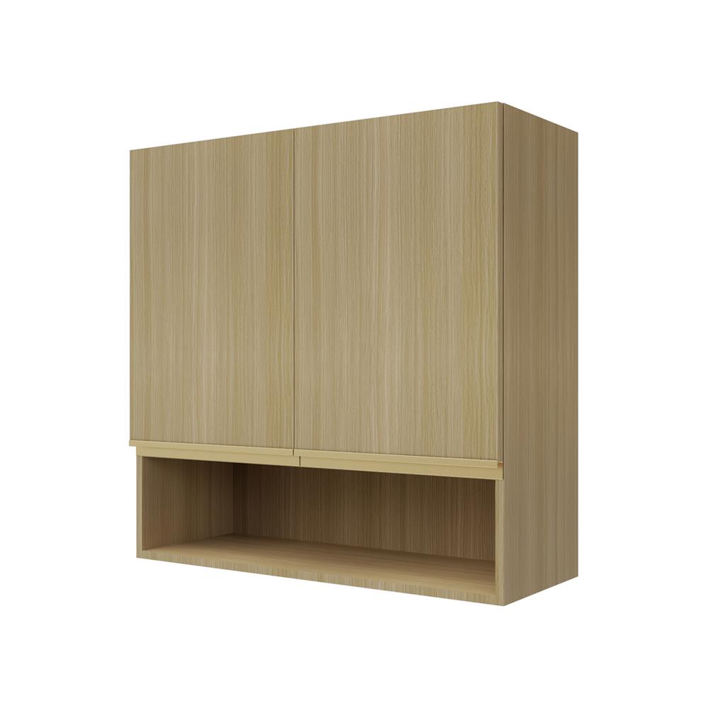 ตู้แขวนคู่บานทึบพร้อมชั้นโล่ง JUPITER SILKY WOODS 80x80 ซม. สีน้ำตาล