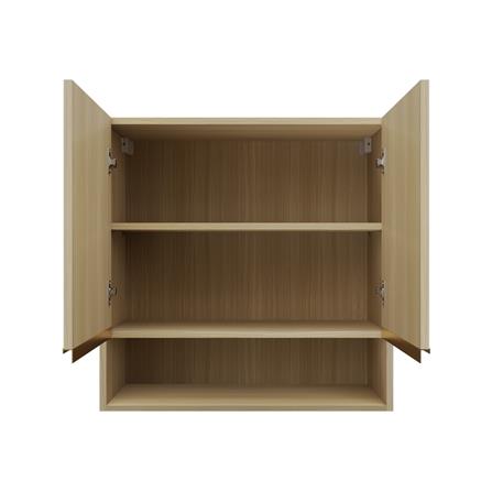 ตู้แขวนคู่บานทึบพร้อมชั้นโล่ง JUPITER SILKY WOODS 80x80 ซม. สีน้ำตาล_2