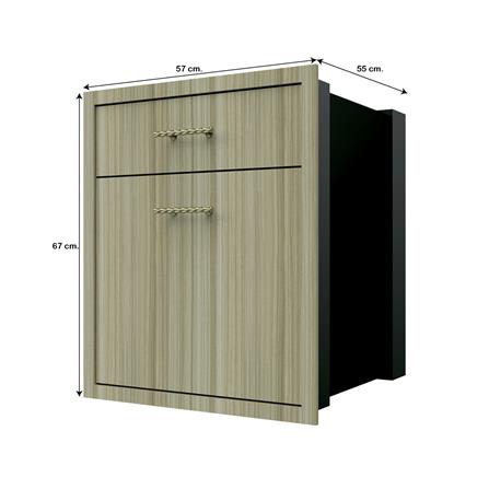 ตู้ลิ้นชัก 2 ชั้น JUPITER GLORY TEAK 52x63 ซม. สีน้ำตาล_3