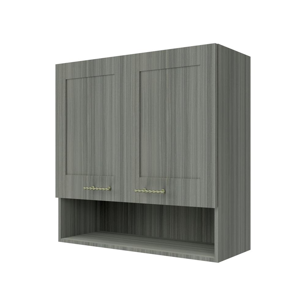 ตู้แขวนคู่บานทึบพร้อมชั้นโล่ง JUPITER GLORY LIGHT 80x80 ซม. สีเทา