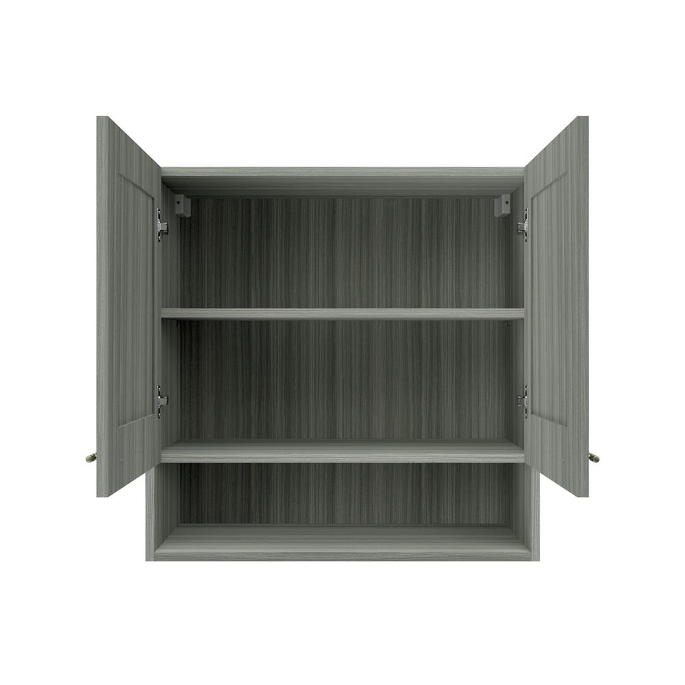 ตู้แขวนคู่บานทึบพร้อมชั้นโล่ง JUPITER GLORY LIGHT 80x80 ซม. สีเทา