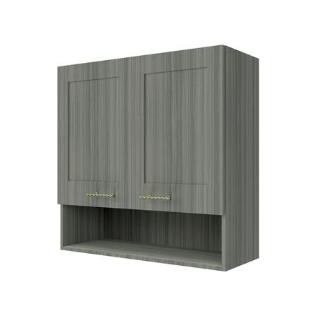 ตู้แขวนคู่บานทึบพร้อมชั้นโล่ง JUPITER GLORY LIGHT 80x80 ซม. สีเทา