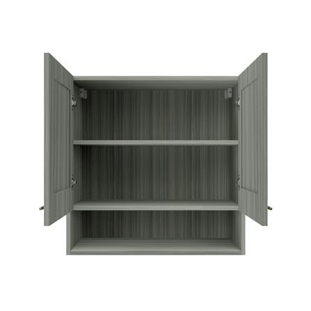 ตู้แขวนคู่บานทึบพร้อมชั้นโล่ง JUPITER GLORY LIGHT 80x80 ซม. สีเทา_2