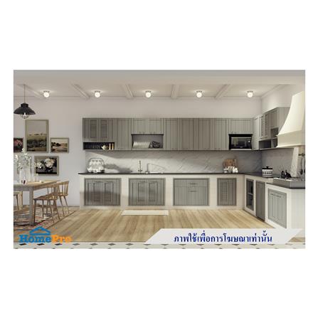 ตู้แขวนคู่บานทึบพร้อมชั้นโล่ง JUPITER GLORY LIGHT 80x80 ซม. สีเทา_3