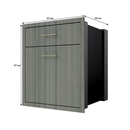 ตู้ลิ้นชัก 2 ชั้น JUPITER GLORY LIGHT 52x63 ซม. สีเทา_3