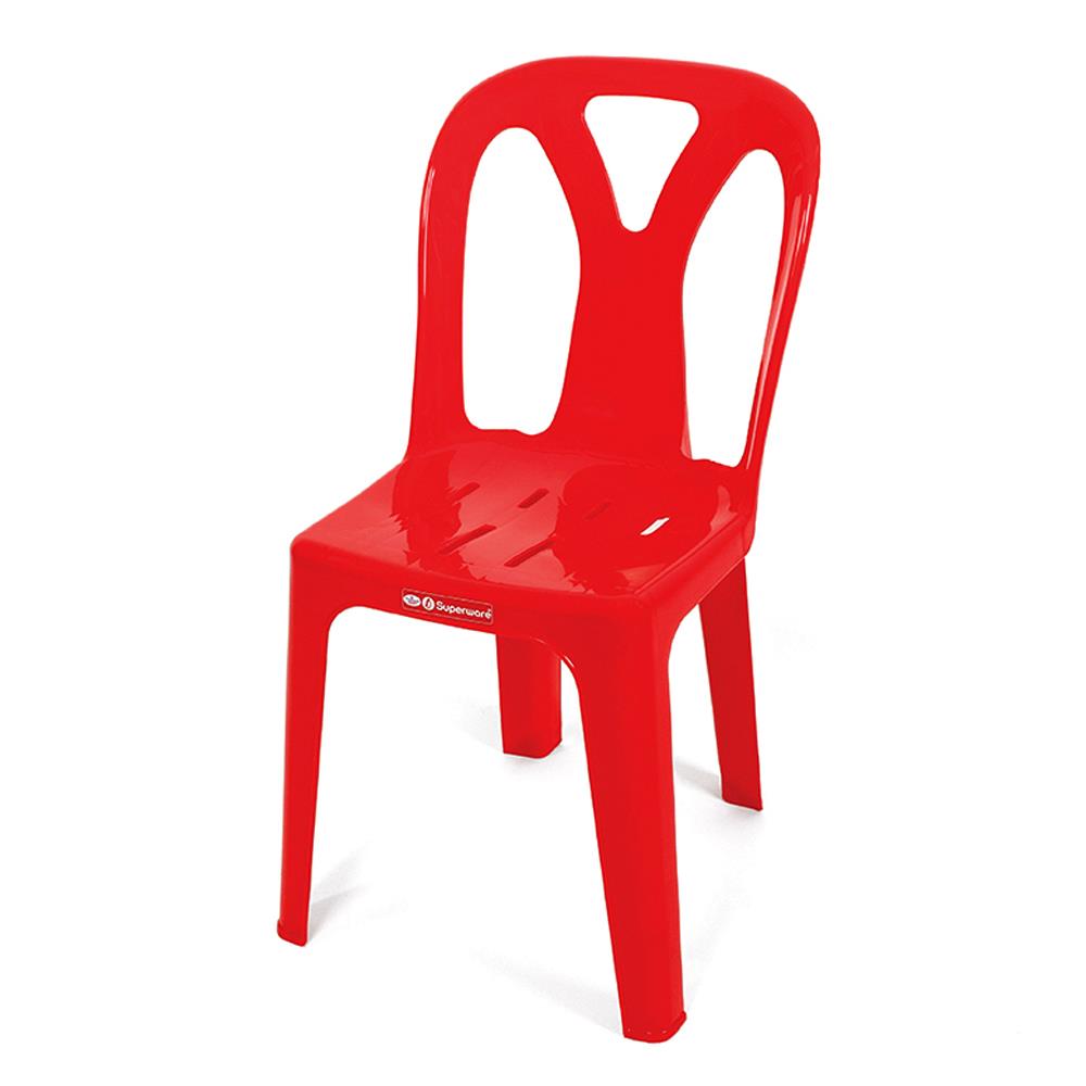 เก้าอี้พลาสติก SUPERWARE CH-58 สีแดง