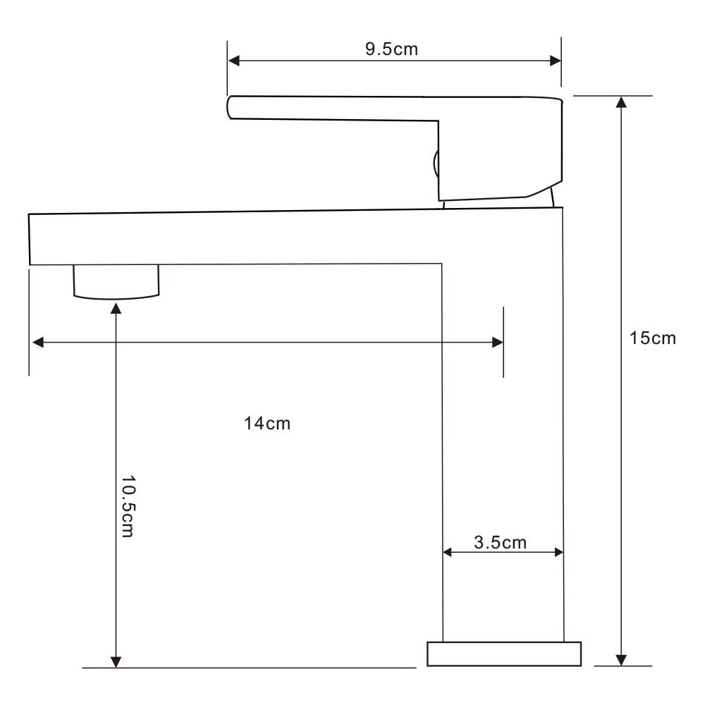 ก๊อกอ่างล้างหน้าเดี่ยว NOVABATH NVB-CT126 สีโครม