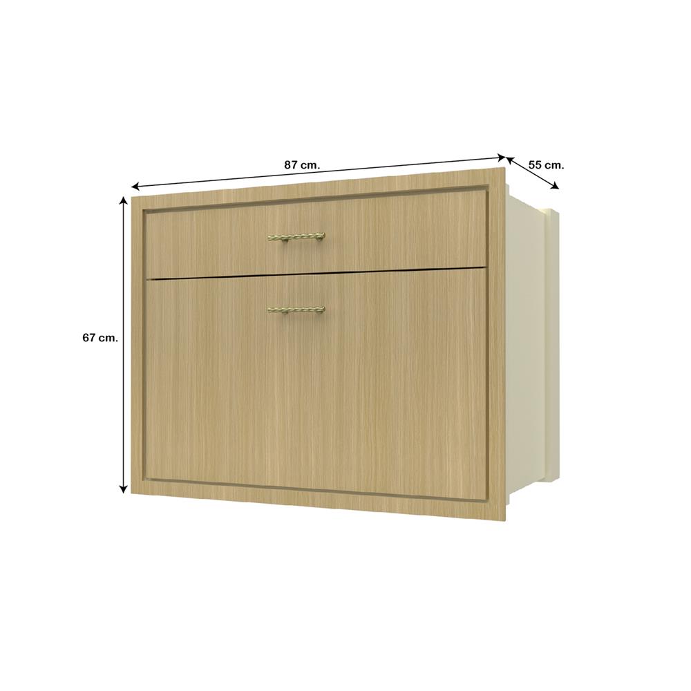 ตู้ลิ้นชัก 2 ชั้น JUPITER MINERVA 87x67 ซม. สีน้ำตาล